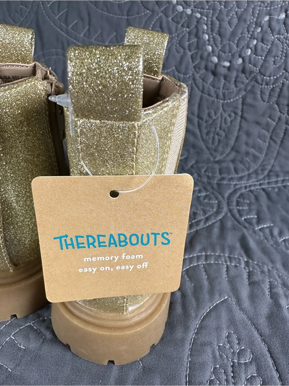 Thereabouts Toddler Girls Lil Elisa Gold Chelsea Boots NWT Size Toddler 5